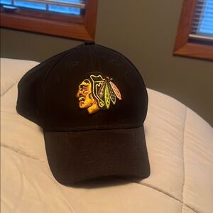 Black Chicago Blackhawks Cap